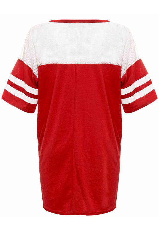 Chicago 87 Wolves Varsity Mesh Oversize T Shirt Top