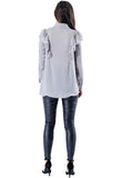 Grey Front Frill Shirt Grey Front Frill Shirt