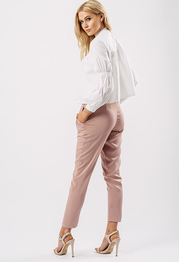 White Petite Balloon Sleeve Blouse White Petite Balloon Sleeve Blouse