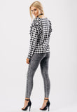 Black Check Monochrome Top Black Check Monochrome Top
