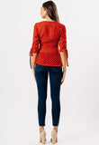 Red Polka Dot Tie Front Tea Top Red Polka Dot Tie Front Tea Top