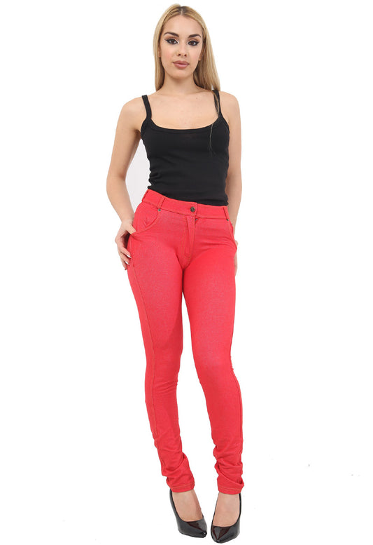 Red Classic Stretchy Denim Jeans