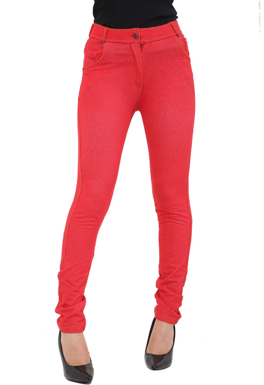 Red Classic Stretchy Denim Jeans