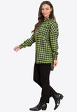 Green Oversized Long Sleeves Check Shirt Green Oversized Long Sleeves Check Shirt