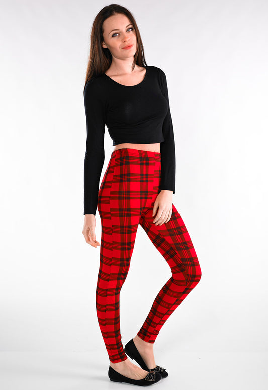 Tartan Print Leggings