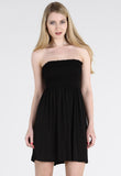 Black Shearing Bandeau Mini Dress