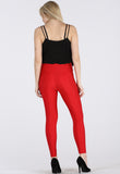 Red High Waist Shiny Disco Pants