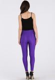 Purple High Waist Shiny Disco Pants