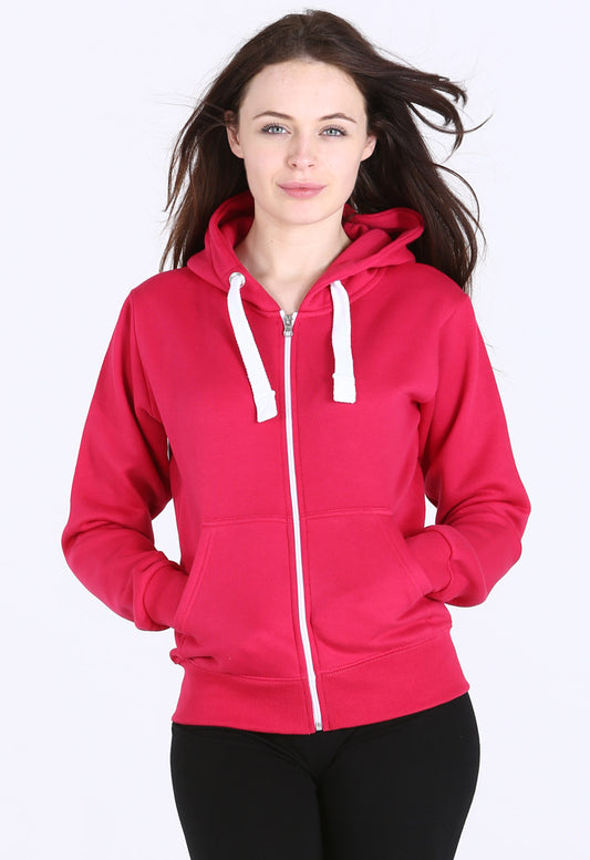 Cerise Zip Up Hoodie