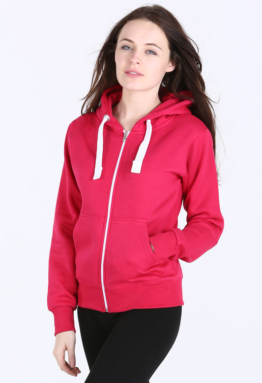 Cerise Zip Up Hoodie