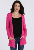 Cerise Boyfriend Pocket Cardigan