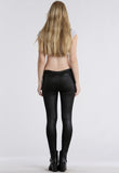 Black P.U Wetlook Leggings