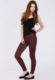 Wine Stretchy Denim Jeggings