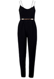 Black Cami Softtouch Gold Buckle Jumpsuit