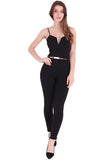 Black Cami Softtouch Gold Buckle Jumpsuit