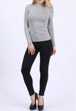 Grey Jersey High Neck Top