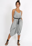 Grey Strappy Harem Jumpsuit