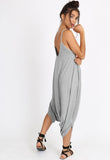 Grey Strappy Harem Jumpsuit