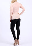 Nude Jersey High Neck Top