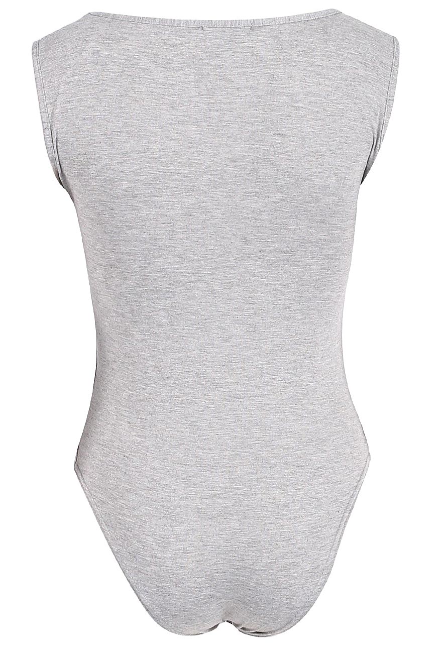 Grey Sleeveless Bodysuit