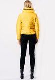 Mustard Quilted Puffer Bomber Jacket