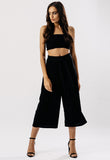 Black Tube Top & Culotte Co Ord Set