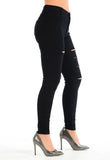 Black Ripped Skinny Denim Jeggings