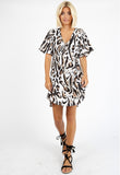 Oversized Leopard Print Smock Mini Dress