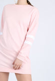 Pink Pastel Sports Stripe Jumper Dress