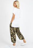 Camo Print Tie Front Trousers