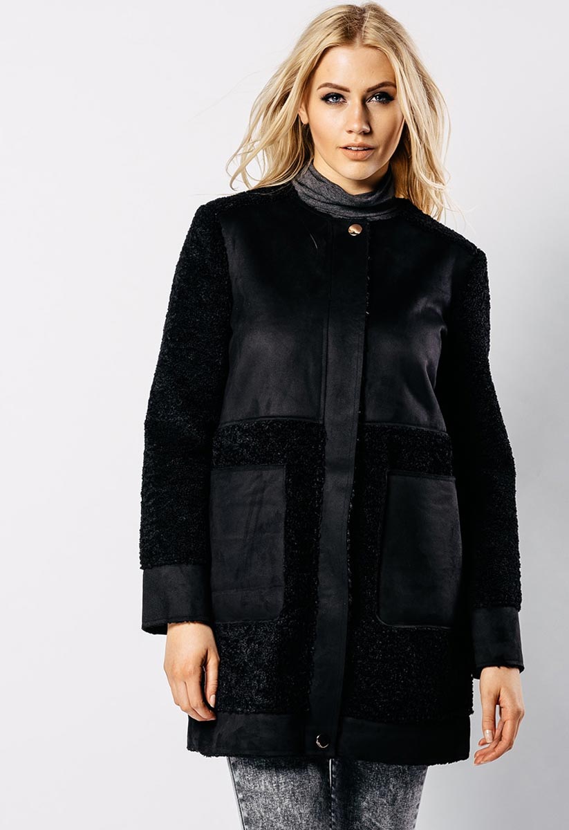 Black Borg Block Coat