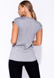 Grey Snake Print Wild One Longline T Shirt