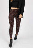 Ditsy Print Black Stretchy Leggings