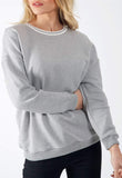 Grey Sports Luxe Stripe Jumper