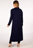 Navy Lightweight Long Sleeve Duster Cardigan Jacket