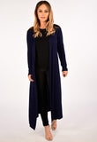 Navy Lightweight Long Sleeve Duster Cardigan Jacket