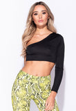 Neon Green Snake Print High Waisted Leggings