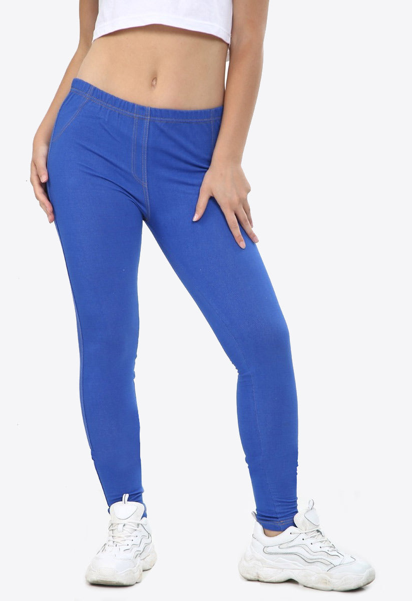 Royal Blue Stretchy Denim Jeggings