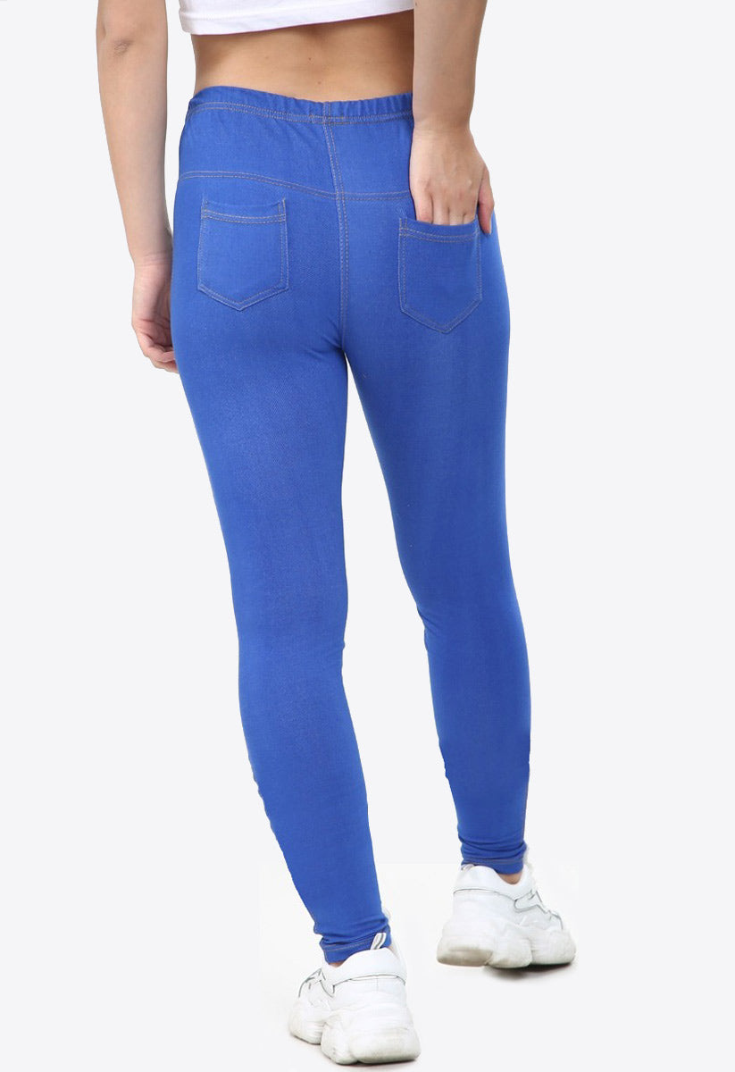 Royal Blue Stretchy Denim Jeggings