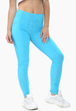 Turquoise Stretchy Denim Jeggings