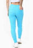 Turquoise Stretchy Denim Jeggings