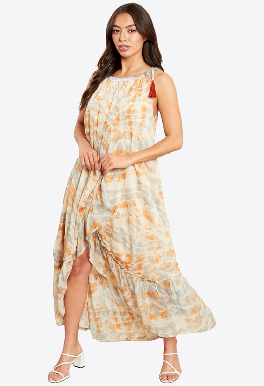 Multi Wrap Front Beach Midaxi Dress