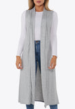 Grey Lightweight Sleeveless Duster Jacket