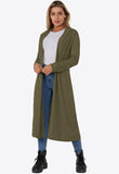 Khaki Lightweight Long Sleeve Duster Jacket