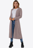 Mocha Lightweight Long Sleeve Duster Jacket